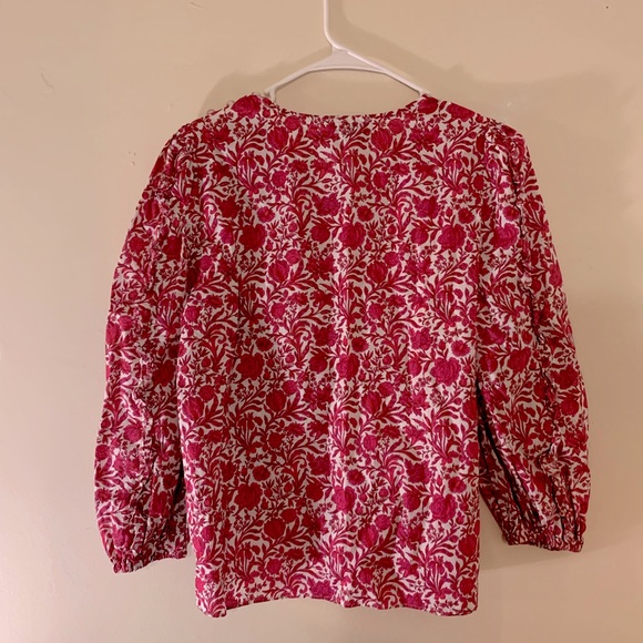 J. Crew Liberty Fabric floral blouse | XS | magenta pink floral - Picture 6 of 8